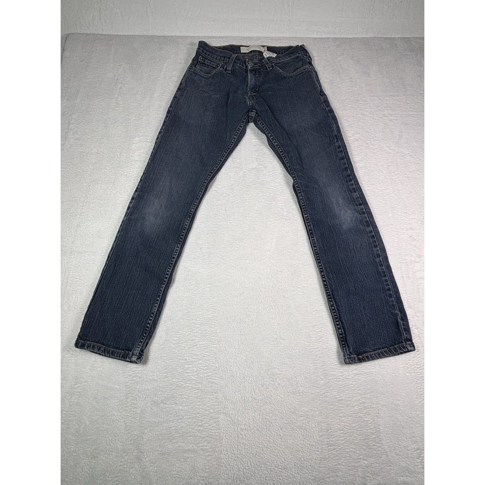 Levis 514 Jeans Mens 28 X 30 Straight Fit Dark Wash Stretch Blue Denim Men's